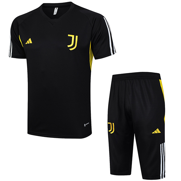 Juventus maglia da allenamento divisa da calcio abbigliamento sportivo da uomo maglia sportiva da calcio nera 2023-2024
